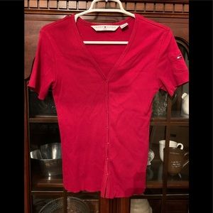 Ladies Hilfiger Snap down Top Size Medium